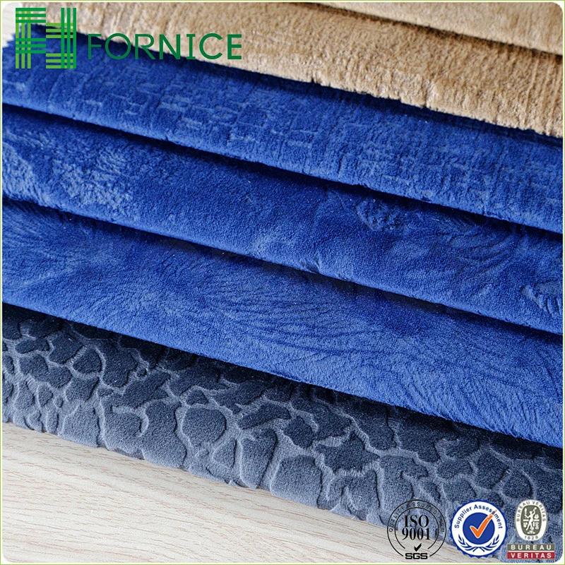 Embossed holland velvet fabric for furniture sofa