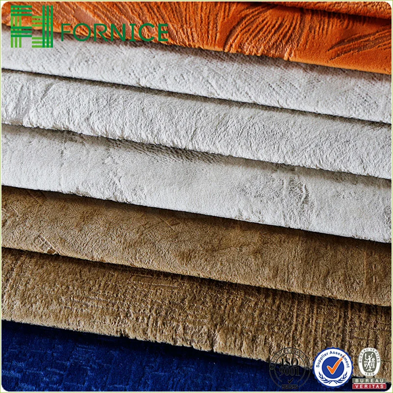 Embossed holland velvet fabric for furniture sofa