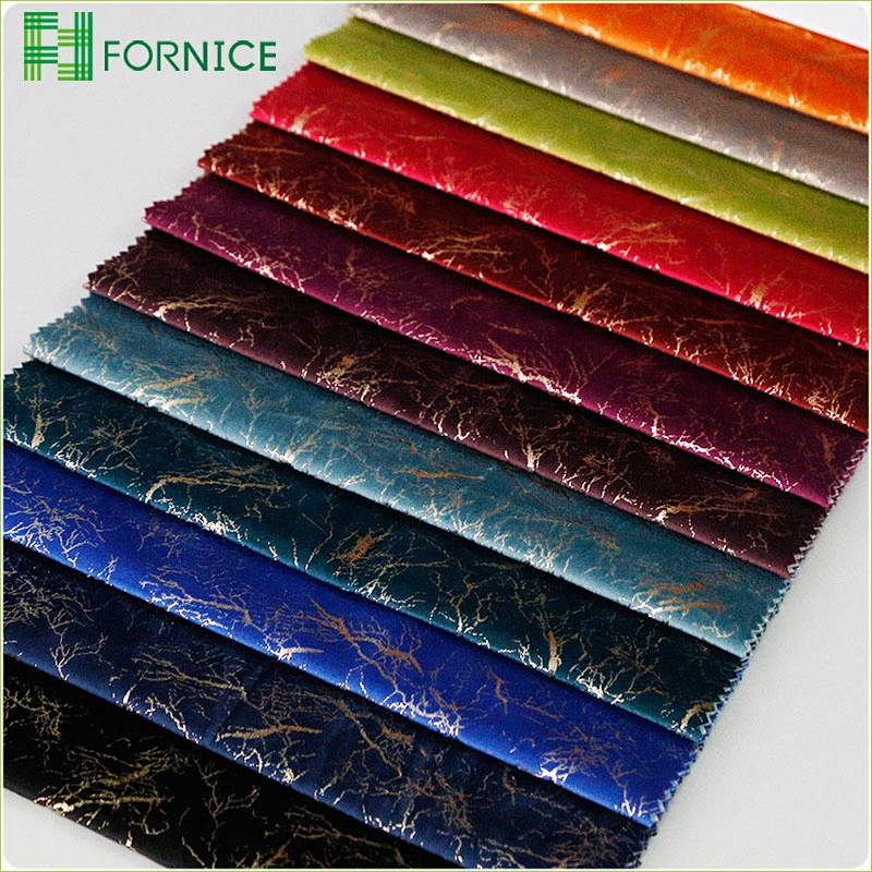 High-quality 100% polyester warp knitted holland velvet bronzing upholstery sofa fabric