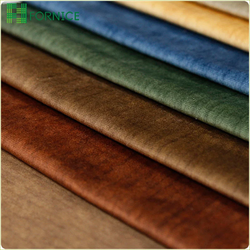 High-quality 100% polyester warp knitted holland velvet printed upholstery sofa fabric