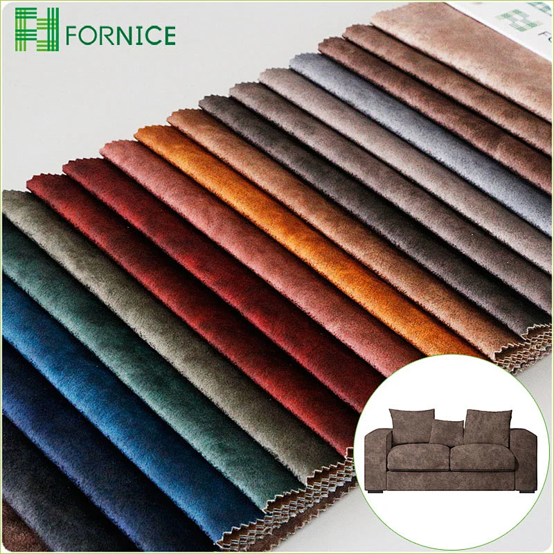High-quality 100% polyester warp knitted holland velvet taped upholstery sofa fabric