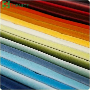 High-quality 100% polyester warp knitted matte velvet dyed plain furniture sofa fabric
