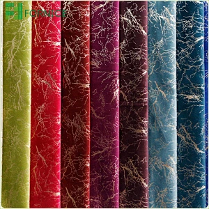 High-quality 100% polyester warp knitted holland velvet bronzing upholstery sofa fabric
