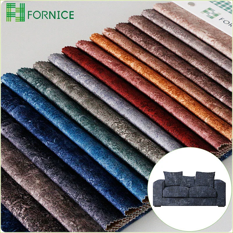 High-quality 100% polyester warp knitted holland velvet taped upholstery sofa fabric