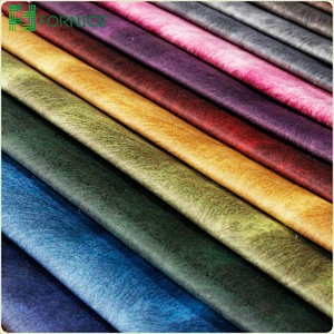 High-quality 100% polyester warp knitted holland velvet printed furniture sofa fabric