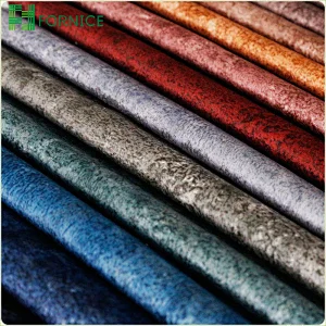 High-quality 100% polyester warp knitted holland velvet taped upholstery sofa fabric