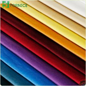 High-quality 100% polyester 84 colors warp knitted holland velvet dyed plain upholstery sofa fabric