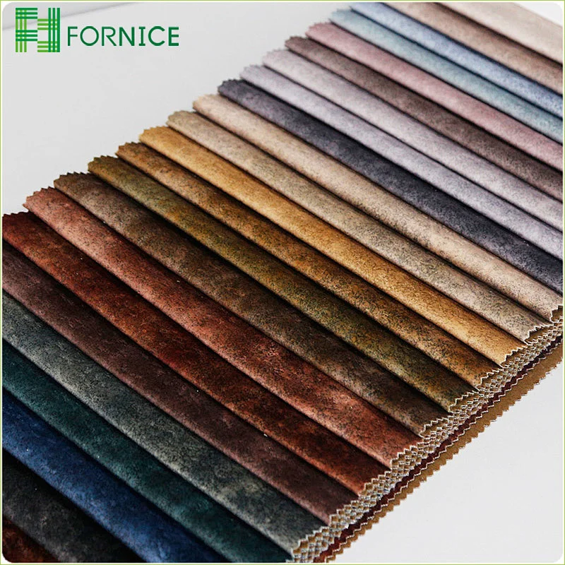 High-quality 100% polyester warp knitted holland velvet printed embossed upholstery sofa fabric