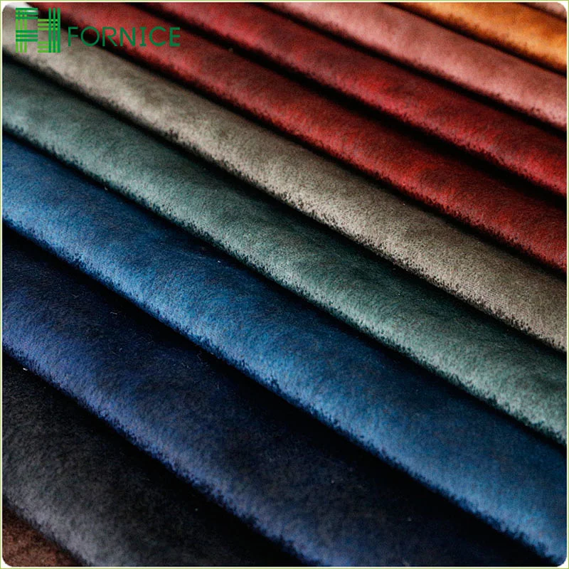 High-quality 100% polyester warp knitted holland velvet taped upholstery sofa fabric