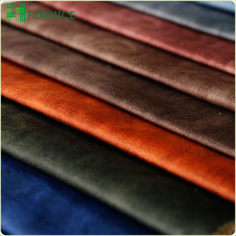 High-quality 100% polyester warp knitted holland velvet printed furniture sofa fabric