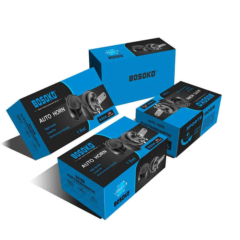 BOSOKO K80B High AND Low Pitch 12V Car Horn Tweeters