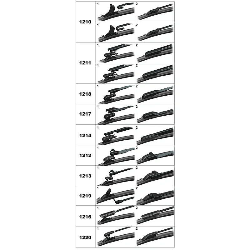 BOSOKO A81 Universal Multi Adapters Wiper Blade