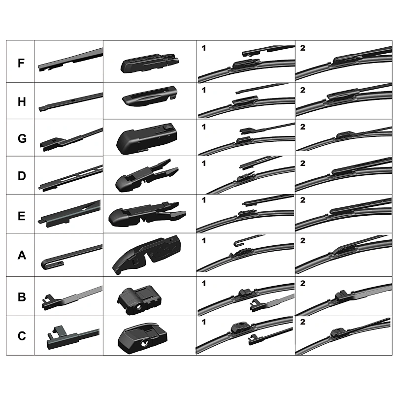 BOSOKO A82 Universal Multi-functional Vehicle Soft Universal Flat Wiper Blades