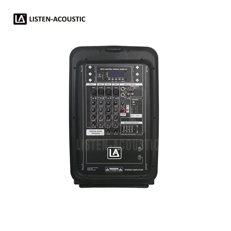 Portable PA System, Portable PA Speakers, Dual 8 inch Speakers, all in one portable pa system