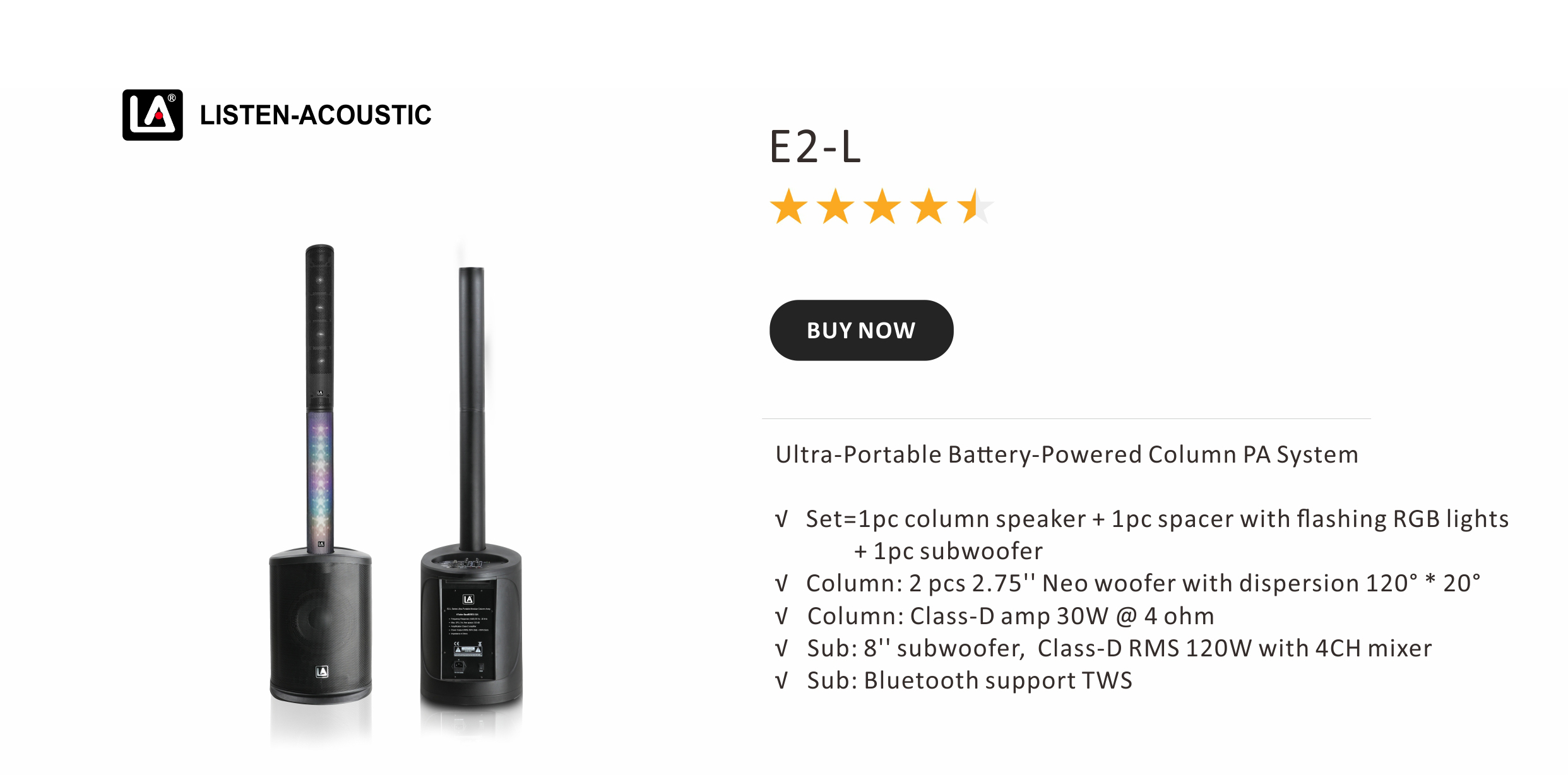 sound column, sound compact, portable speaker, Combanition System