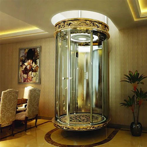 Used Panoramic Glass Home Elevator Lift  Glass Round Villa Elevator