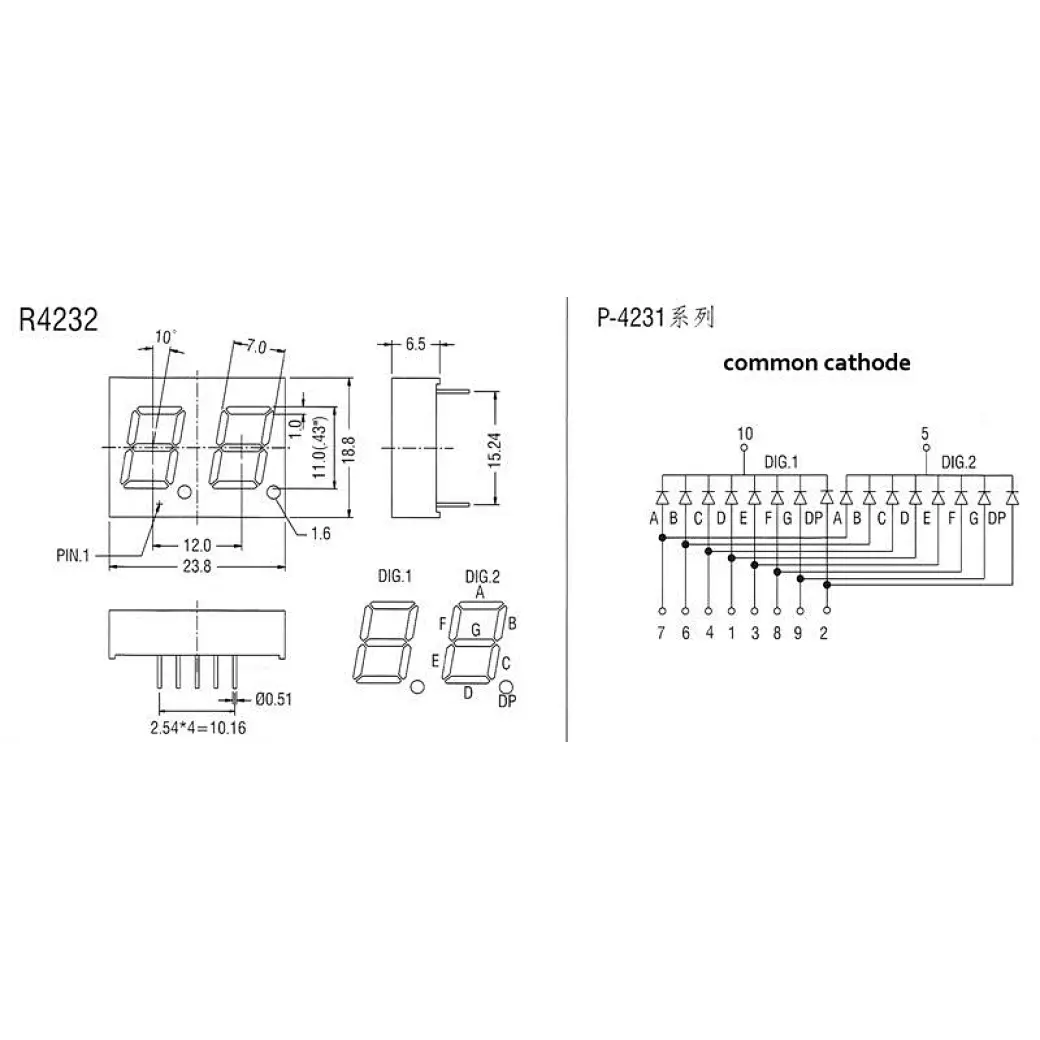 led 7 segment digit display