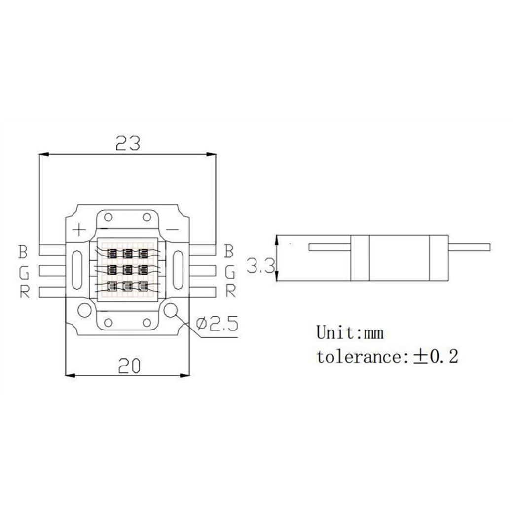 rgb led 10watt