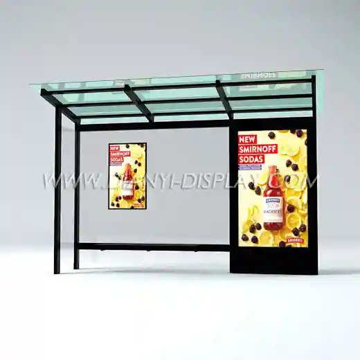 led bus stop shelter