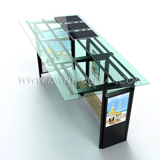 led bus stop shelter
