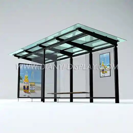 led bus stop shelter