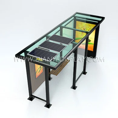 led bus stop shelter 5500X2570X1700