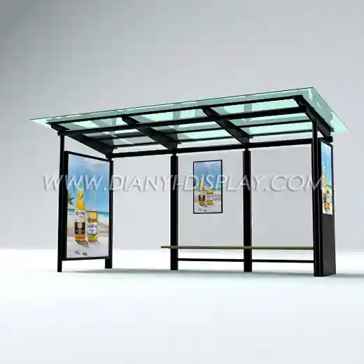 led bus stop shelter