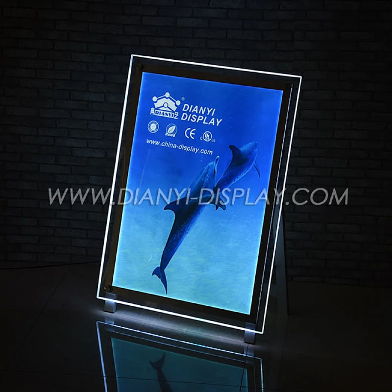 standing acrylic light box