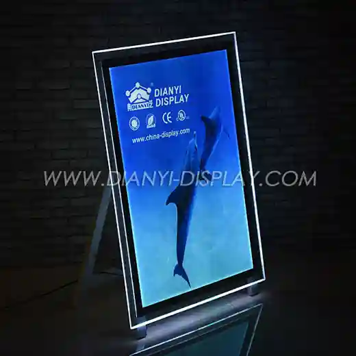 standing acrylic light box