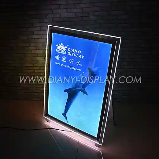 standing acrylic light box