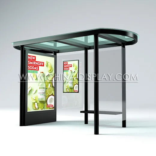 led bus stop shelter