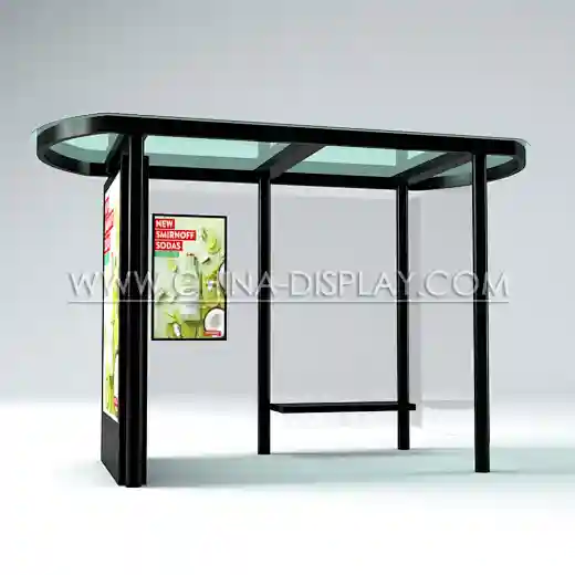 led bus stop shelter