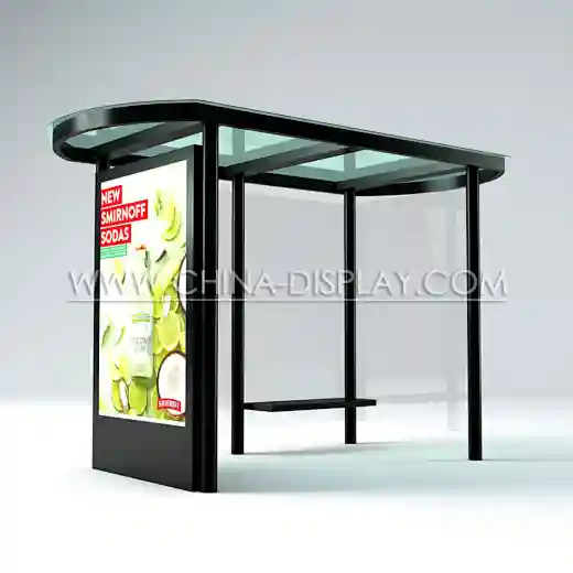 led bus stop shelter