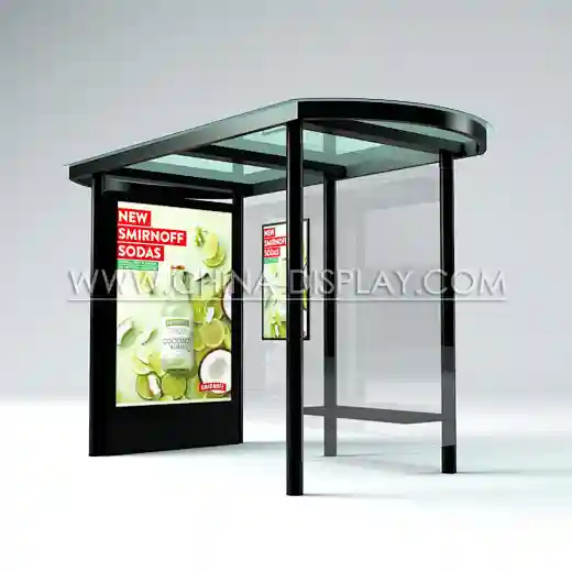 led bus stop shelter