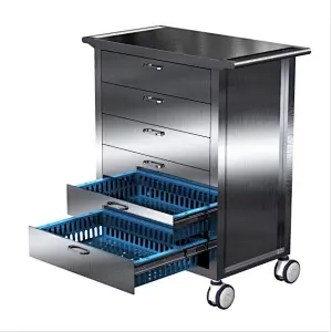 Chariot de médecine modulaire en acier inoxydable