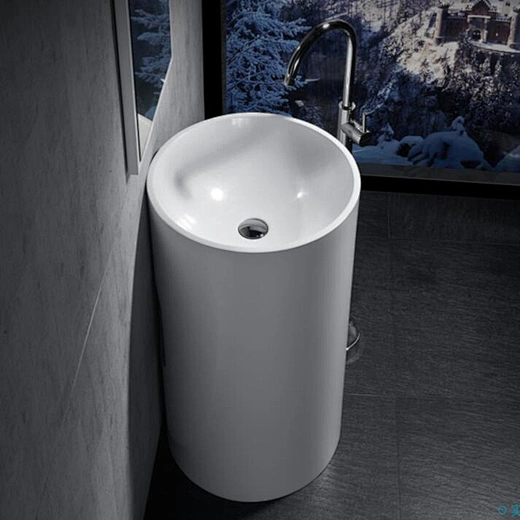 E-P02-1 Solid surface freestanding bathroom basin from China manufacturers