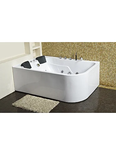 2 person indoor massage bathtub jacuzzi function 2 sided skirt corner hot tub bathtub YSL-844DX