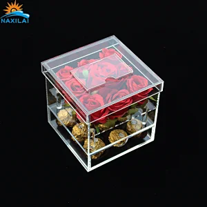 Naxilai 9 Holes With Drawer Acrylic Flower Box