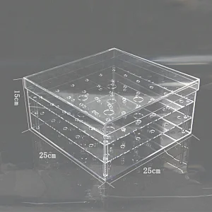 Naxilai 25 Holes With Drawer Clear Acrylic Roses Flowers Box