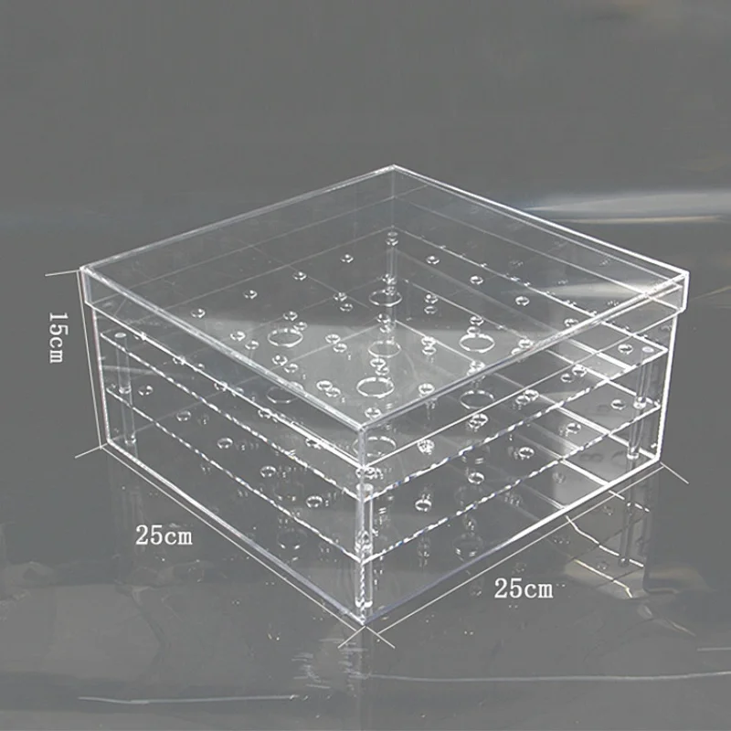 Naxilai 25 Holes With Drawer Clear Acrylic Roses Flowers Box
