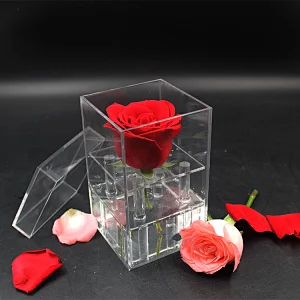 Naxilai Luxury Clear Acrylic Flower Box