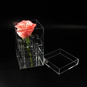 Naxilai 1 Hole Acrylic Wedding Flower Gift Box