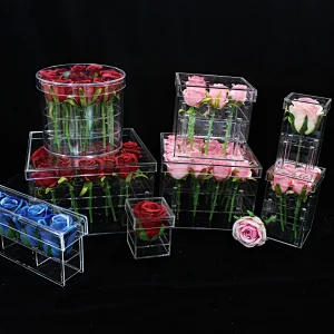 Naxilai Customized Acrylic Transparent Flower Gift Box