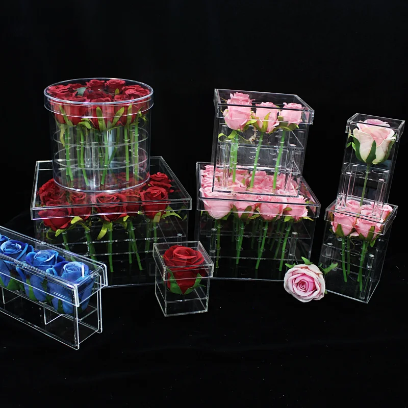 Naxilai Customized Acrylic Transparent Flower Gift Box