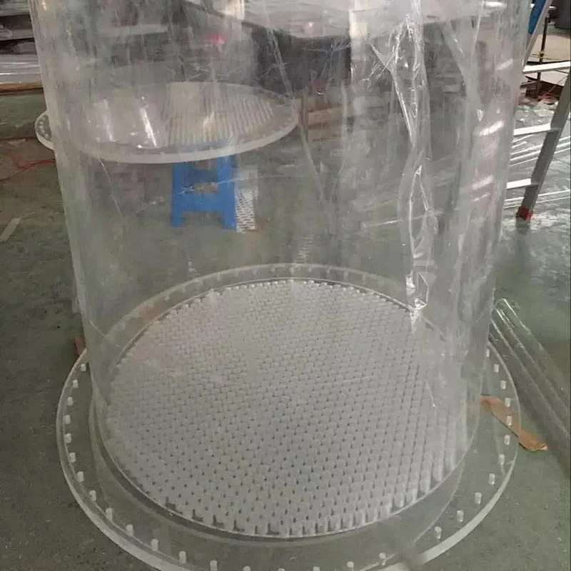 Clear large diameter acrylic tube