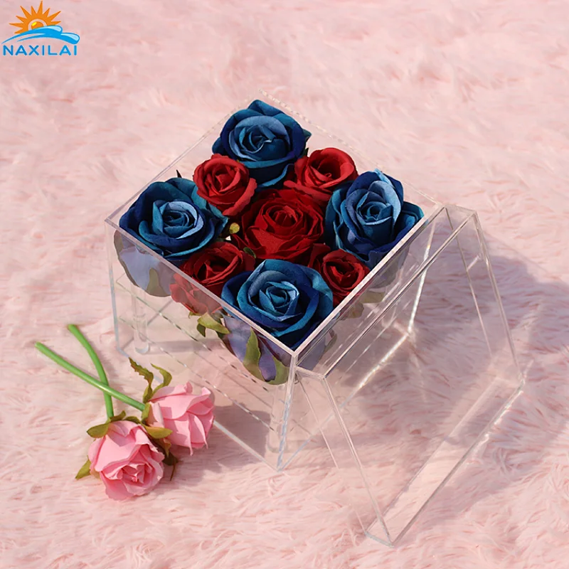 Naxilai 9 Holes Preserved Flowers Display Box