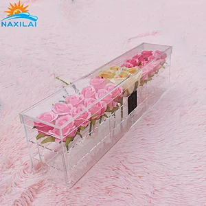 Naxilai Top Grade Clear Plastic Acrylic Packaging Box for Flowers With Lid