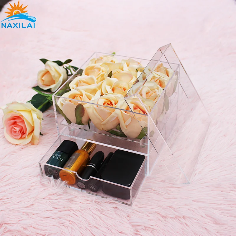 Naxilai 12 Holes With Drawer Transparent Acrylic Flower Box