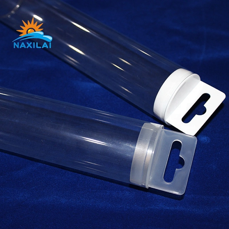 Naxilai See-Through Plastic Soft Clear Packing Tube With  Hang Plug Cap