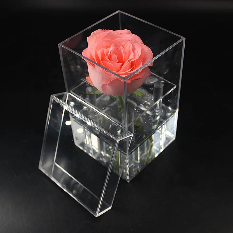 Naxilai 1 Hole Acrylic Wedding Flower Gift Box